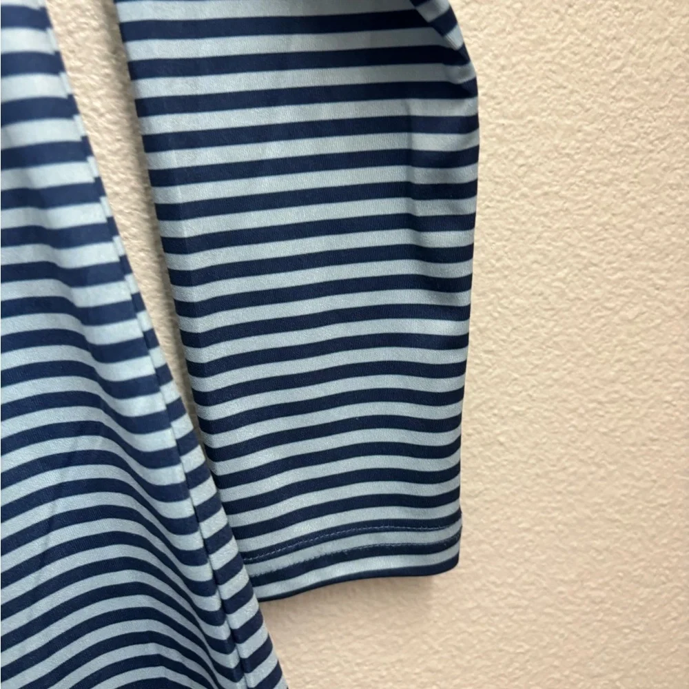 Classic Blue and White Long‎ Sleeve Tee with Nautical Stripes